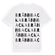 White t-shirt med Brännbacka ordlek t-shirt