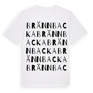 Brännbacka ordlek t-shirt – ekologisk bomull t-shirt från Pinshirt