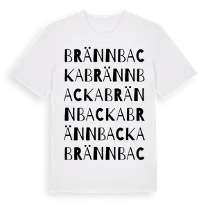 Brännbacka ordlek t-shirt – ekologisk bomull t-shirt från Pinshirt