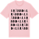 Pink Cotton t-shirt med Bränndal ordlek t-shirt