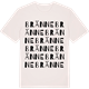 Vintage White t-shirt med Bränne ordlek t-shirt