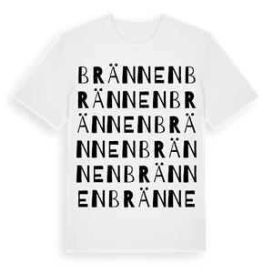 Brännen ordlek t-shirt – ekologisk bomull t-shirt från Pinshirt
