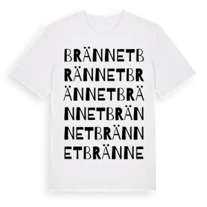 Brännet ordlek t-shirt – ekologisk bomull t-shirt från Pinshirt
