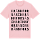 Pink Cotton t-shirt med Brännforsåsen ordlek t-shirt