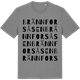 Mid Heather Gray t-shirt med Brännforsåsen ordlek t-shirt