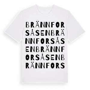 Brännforsåsen ordlek t-shirt – ekologisk bomull t-shirt från Pinshirt