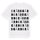 White t-shirt med Bränngård ordlek t-shirt