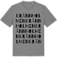 Mid Heather Gray t-shirt med Brännholmen ordlek t-shirt