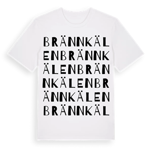 Brännkälen ordlek t-shirt – ekologisk bomull t-shirt från Pinshirt