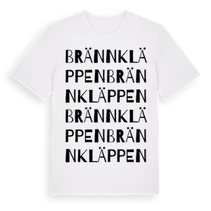 Brännkläppen ordlek t-shirt – ekologisk bomull t-shirt från Pinshirt
