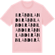 Pink Cotton t-shirt med Brännland ordlek t-shirt