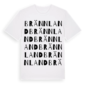 Brännland ordlek t-shirt – ekologisk bomull t-shirt från Pinshirt