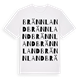 White t-shirt med Brännland ordlek t-shirt