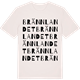 Vintage White t-shirt med Brännlandet ordlek t-shirt