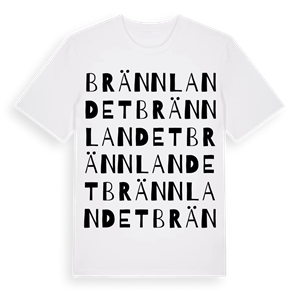 Brännlandet ordlek t-shirt – ekologisk bomull t-shirt från Pinshirt