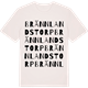 Vintage White t-shirt med Brännlandstorp ordlek t-shirt