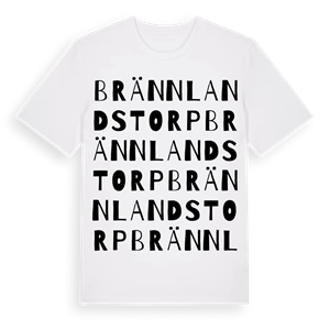 Brännlandstorp ordlek t-shirt – ekologisk bomull t-shirt från Pinshirt