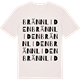 Vintage White t-shirt med Brännliden ordlek t-shirt