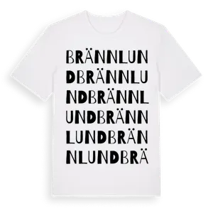 Brännlund ordlek t-shirt – ekologisk bomull t-shirt från Pinshirt