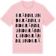 Pink Cotton t-shirt med Brännlund ordlek t-shirt