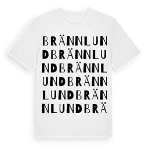 Brännlund ordlek t-shirt – ekologisk bomull t-shirt från Pinshirt