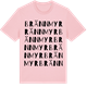 Pink Cotton t-shirt med Brännmyr ordlek t-shirt