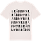 Vintage White t-shirt med Brännmyr ordlek t-shirt