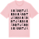 Pink Cotton t-shirt med Bränntjärn ordlek t-shirt