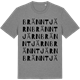 Mid Heather Gray t-shirt med Bränntjärn ordlek t-shirt