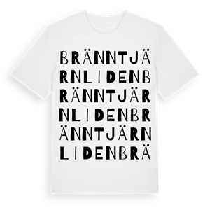 Bränntjärnliden ordlek t-shirt – ekologisk bomull t-shirt från Pinshirt