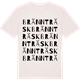 Vintage White t-shirt med Brännträsk ordlek t-shirt