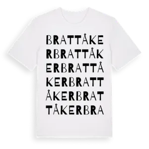 Brattåker ordlek t-shirt – ekologisk bomull t-shirt från Pinshirt