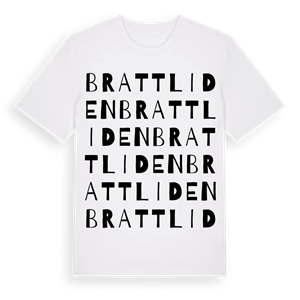 Brattliden ordlek t-shirt – ekologisk bomull t-shirt från Pinshirt