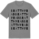 Mid Heather Gray t-shirt med Brattmyran ordlek t-shirt