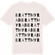 Vintage White t-shirt med Brattmyran ordlek t-shirt