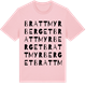 Pink Cotton t-shirt med Brattmyrberget ordlek t-shirt