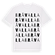 White t-shirt med Bråvalla ordlek t-shirt
