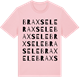 Pink Cotton t-shirt med Braxsele ordlek t-shirt