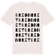 Vintage White t-shirt med Brednoret ordlek t-shirt