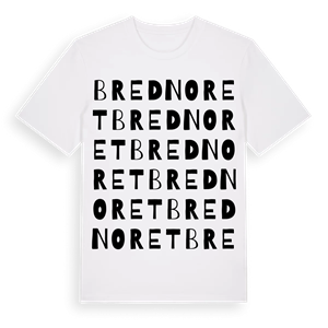 Brednoret ordlek t-shirt – ekologisk bomull t-shirt från Pinshirt