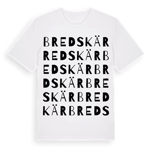 Bredskär ordlek t-shirt – ekologisk bomull t-shirt från Pinshirt