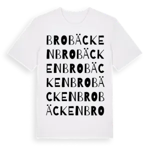 Brobäcken ordlek t-shirt – ekologisk bomull t-shirt från Pinshirt