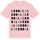 Pink Cotton t-shirt med Brodala ordlek t-shirt