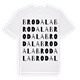 White t-shirt med Brodala ordlek t-shirt