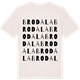 Vintage White t-shirt med Brodala ordlek t-shirt