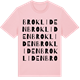 Pink Cotton t-shirt med Brokliden ordlek t-shirt
