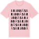 Pink Cotton t-shirt med Brunnäs ordlek t-shirt