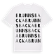 White t-shirt med Brunnsbacka ordlek t-shirt