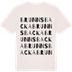 Vintage White t-shirt med Brunnsbacka ordlek t-shirt