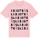 Pink Cotton t-shirt med Brunträsk ordlek t-shirt